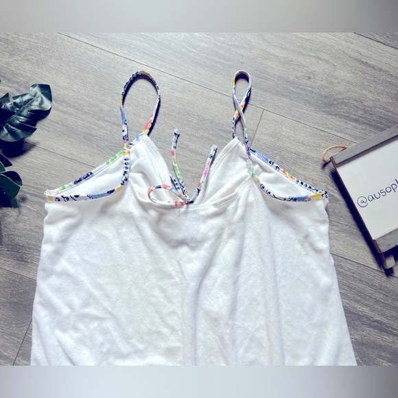 XOXO White Terry Cloth Cover Up Swim Dress with Colorful Trim. Size XL - Picture 6 of 11